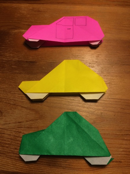 車 折り紙 簡単 平面 Kuruma